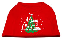 Scribbled Merry Christmas Screen Print Shirt