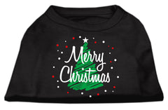 Scribbled Merry Christmas Screen Print Shirt