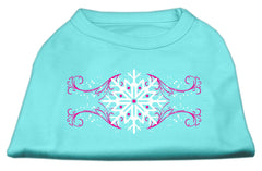 Pink Snowflake Swirls Screen Print Shirt