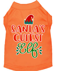 Santa's Cutest Elf Screen Print Dog Shirt