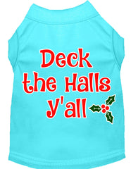 Deck The Halls Y'all Screen Print Dog Shirt