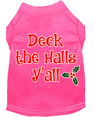 Deck The Halls Y'all Screen Print Dog Shirt