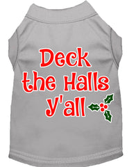 Deck The Halls Y'all Screen Print Dog Shirt