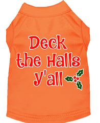 Deck The Halls Y'all Screen Print Dog Shirt