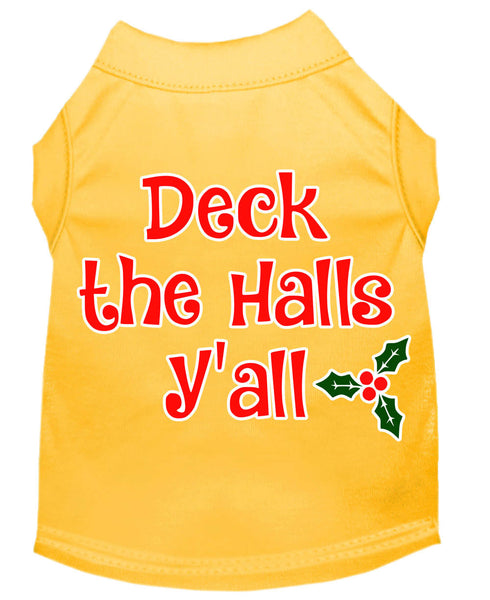 Deck The Halls Y'all Screen Print Dog Shirt