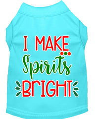 I Make Spirits Bright Screen Print Dog Shirt