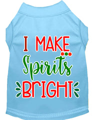 I Make Spirits Bright Screen Print Dog Shirt