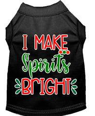 I Make Spirits Bright Screen Print Dog Shirt