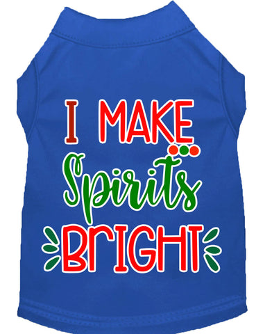 I Make Spirits Bright Screen Print Dog Shirt