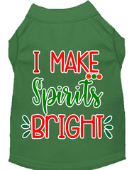 I Make Spirits Bright Screen Print Dog Shirt