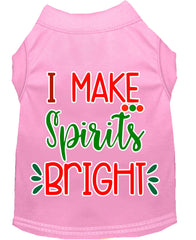 I Make Spirits Bright Screen Print Dog Shirt