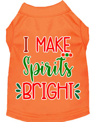 I Make Spirits Bright Screen Print Dog Shirt