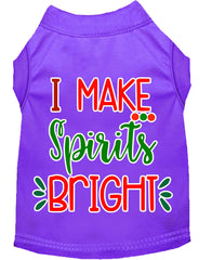 I Make Spirits Bright Screen Print Dog Shirt