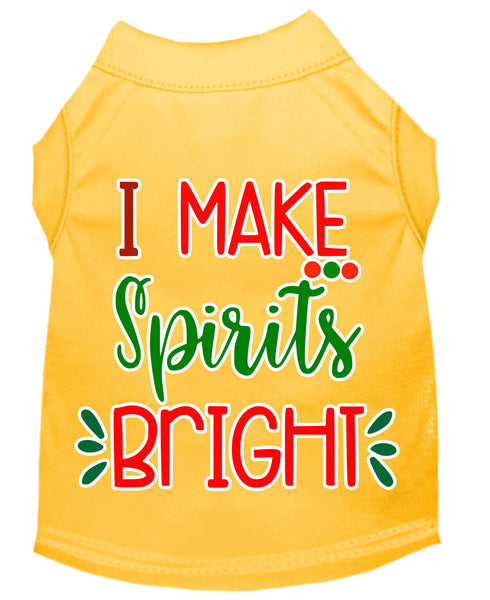 I Make Spirits Bright Screen Print Dog Shirt