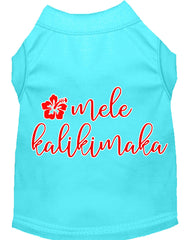 Mele Kalikimaka Screen Print Dog Shirt