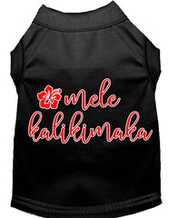 Mele Kalikimaka Screen Print Dog Shirt