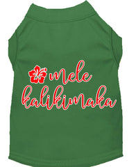 Mele Kalikimaka Screen Print Dog Shirt