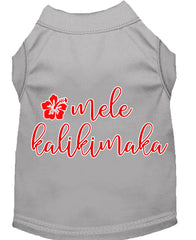 Mele Kalikimaka Screen Print Dog Shirt