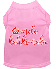 Mele Kalikimaka Screen Print Dog Shirt