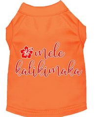 Mele Kalikimaka Screen Print Dog Shirt