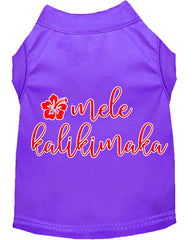 Mele Kalikimaka Screen Print Dog Shirt