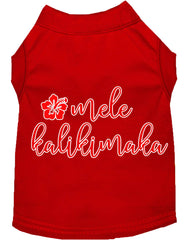 Mele Kalikimaka Screen Print Dog Shirt