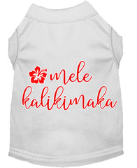 Mele Kalikimaka Screen Print Dog Shirt