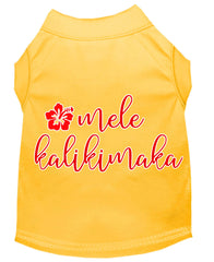 Mele Kalikimaka Screen Print Dog Shirt