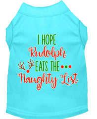 Hope Rudolph Eats Naughty List Screen Print Dog Shirt