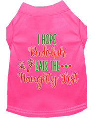 Hope Rudolph Eats Naughty List Screen Print Dog Shirt