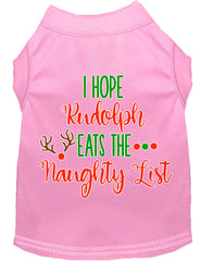 Hope Rudolph Eats Naughty List Screen Print Dog Shirt