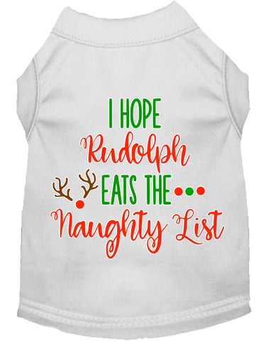 Hope Rudolph Eats Naughty List Screen Print Dog Shirt
