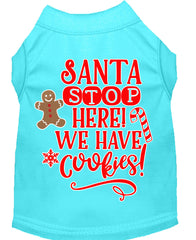 Santa, We Have Cookies Screen Print Dog Shirt