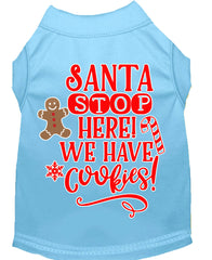 Santa, We Have Cookies Screen Print Dog Shirt