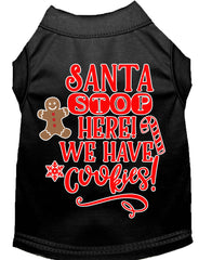 Santa, We Have Cookies Screen Print Dog Shirt