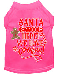 Santa, We Have Cookies Screen Print Dog Shirt