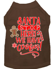 Santa, We Have Cookies Screen Print Dog Shirt