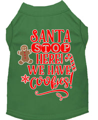 Santa, We Have Cookies Screen Print Dog Shirt