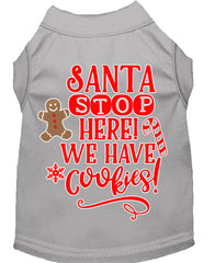 Santa, We Have Cookies Screen Print Dog Shirt