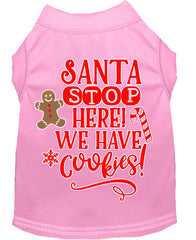 Santa, We Have Cookies Screen Print Dog Shirt