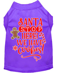 Santa, We Have Cookies Screen Print Dog Shirt