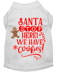 Santa, We Have Cookies Screen Print Dog Shirt