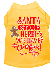 Santa, We Have Cookies Screen Print Dog Shirt