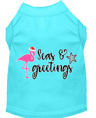 Seas And Greetings Screen Print Dog Shirt