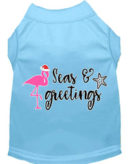 Seas And Greetings Screen Print Dog Shirt