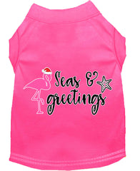 Seas And Greetings Screen Print Dog Shirt