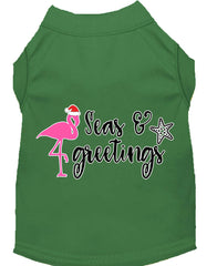 Seas And Greetings Screen Print Dog Shirt