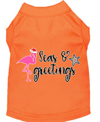 Seas And Greetings Screen Print Dog Shirt