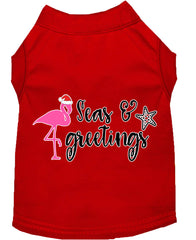 Seas And Greetings Screen Print Dog Shirt