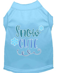 Snow Cute Screen Print Dog Shirt